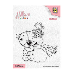 Stempel - Nellie`s - NCCS030 - miś z bałwankiem